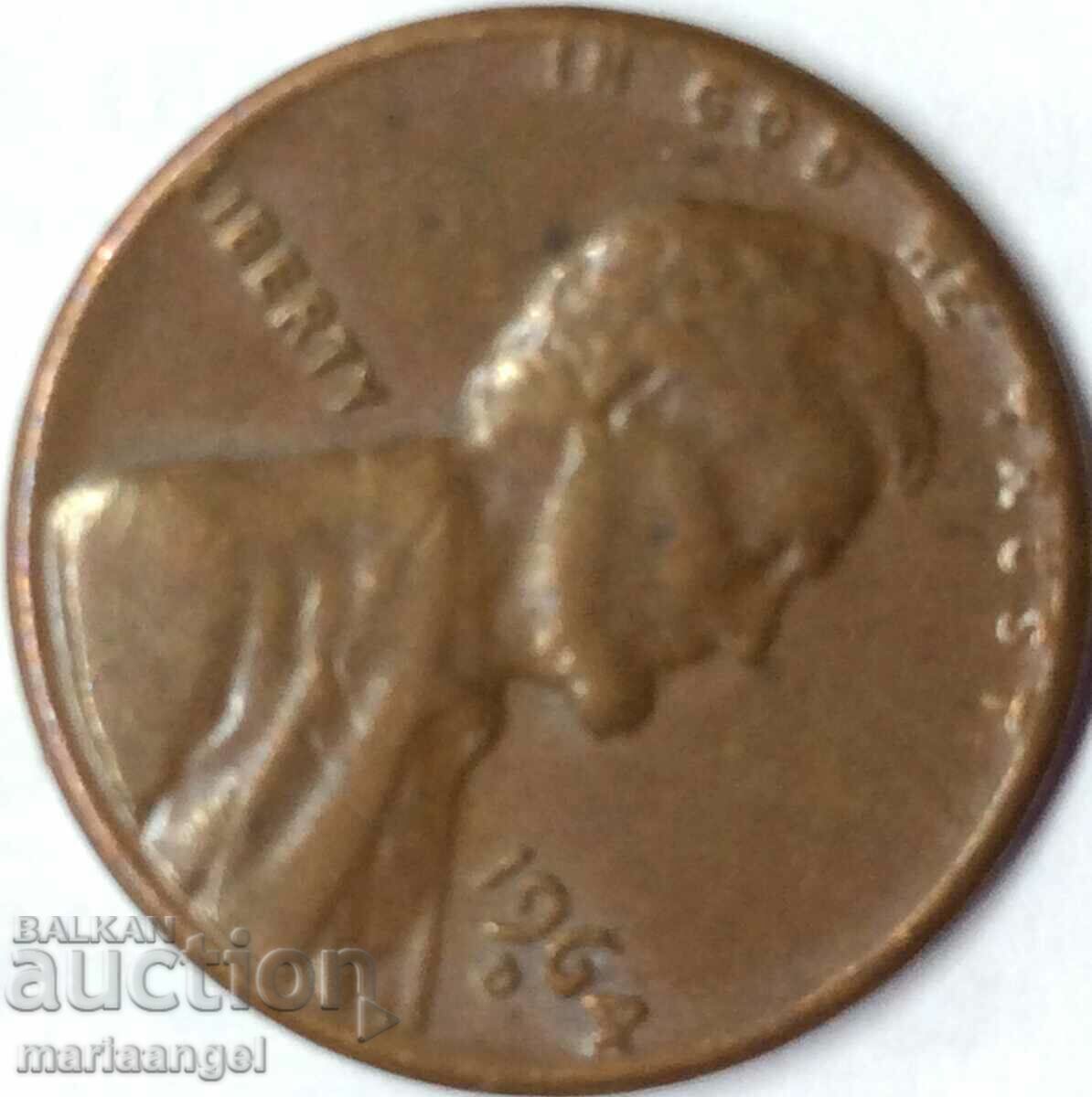 Licitație 1 cent 1964 Președintele SUA Lincoln