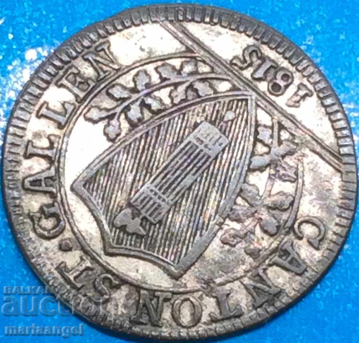 Livrarea Elveția 1 batzen 1815 cantonul St. Gallen argint foarte rar Livrarea Elveția 1 batzen 1815 cantonul St. Gallen argint foarte rar