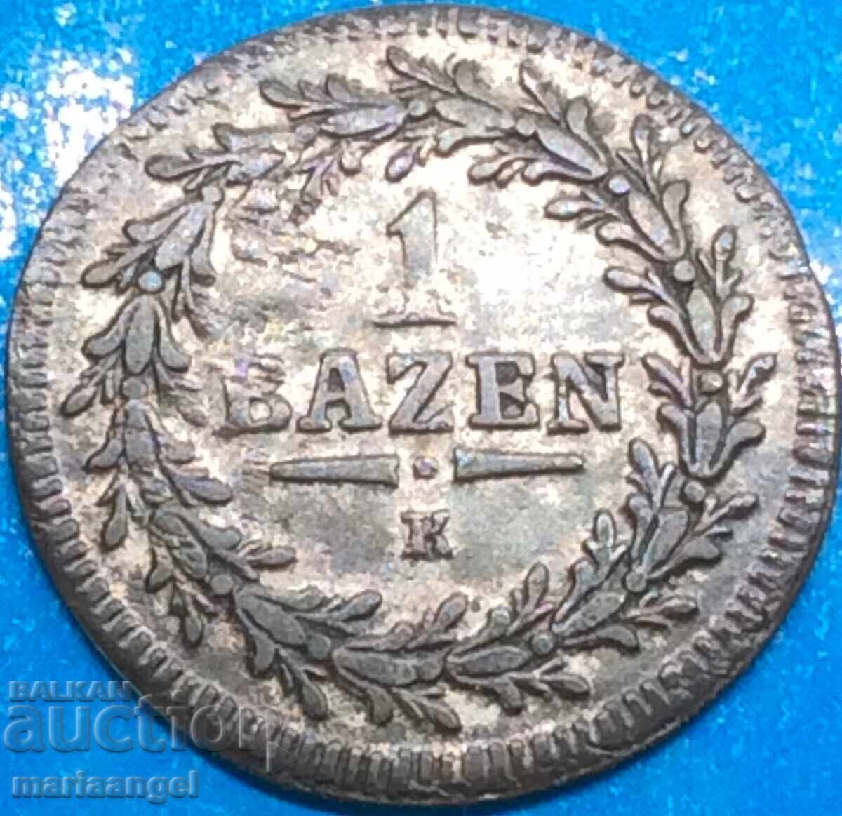 Elveția 1 batzen 1815 cantonul St. Gallen argint foarte rar Elveția 1 batzen 1815 cantonul St. Gallen argint foarte rar