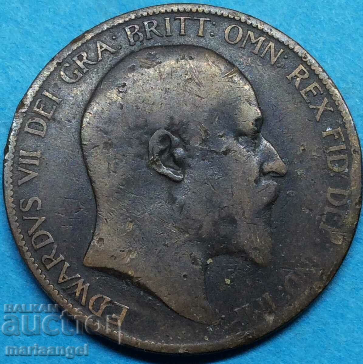 Великобритания 1 пени 1904 30мм рядка с цена 4.00 лв. | € 2.05 Великобритания 1 пени 1904 30мм рядка с цена 4.00 лв. | € 2.05