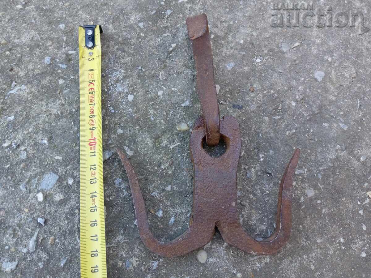 Antique forged hook, claw, anchor