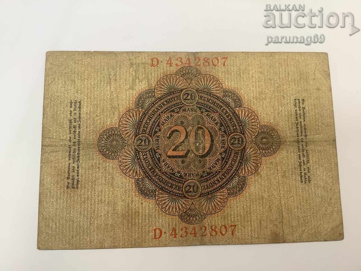 Germany 20 stamps 1908 with price 2.00 BGN | € 1.02