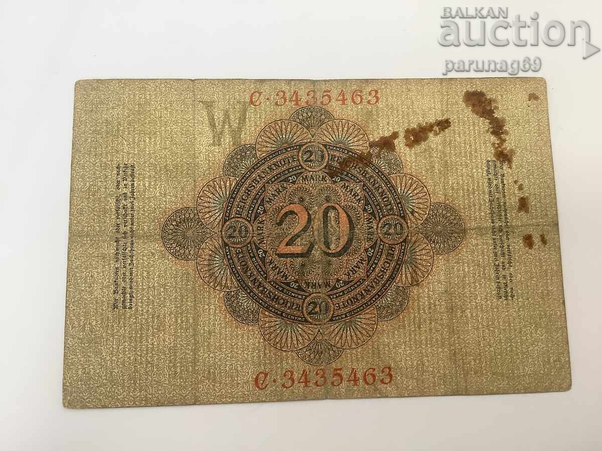 Γερμανία 20 γραμματόσημα 1908 με τιμή 2.00 BGN | € 1.02