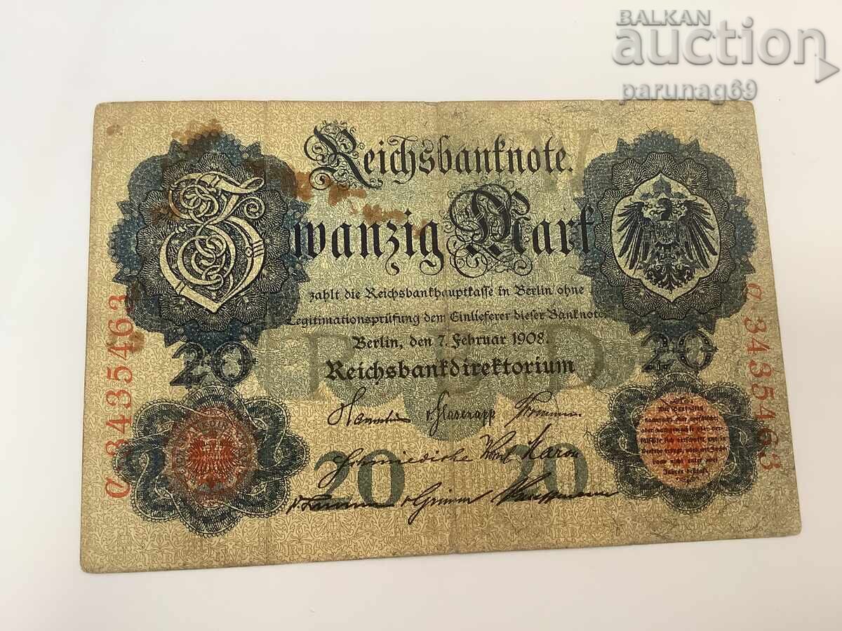 Γερμανία 20 γραμματόσημα 1908