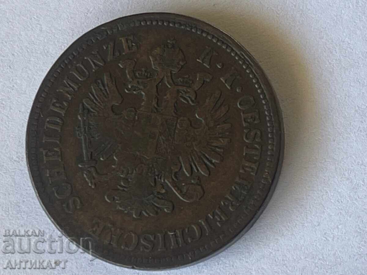 Auction Copper coin Austria 4 kreutzer 1860 Auction Copper coin Austria 4 kreutzer 1860