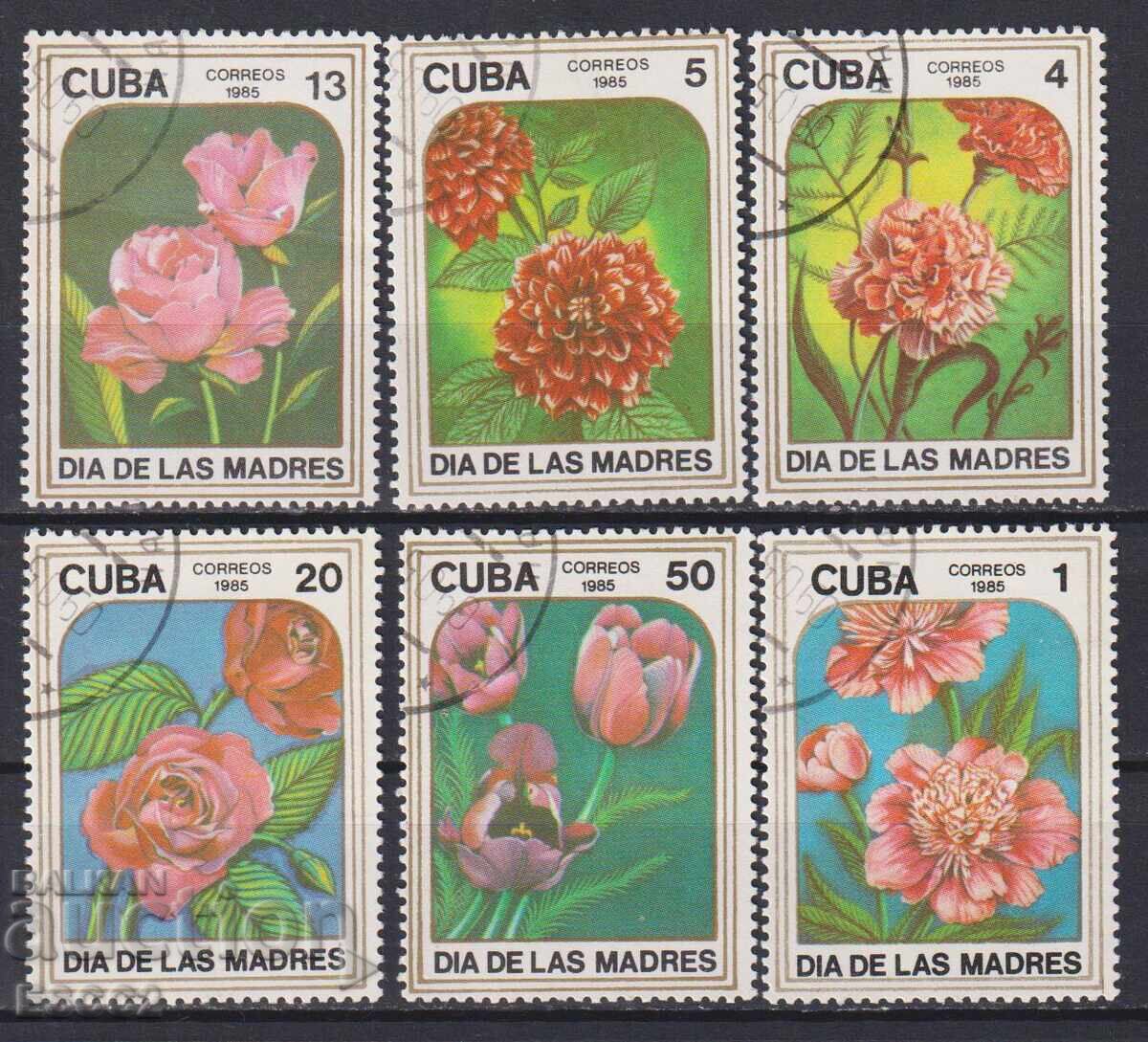 Клеймовани марки Флора Цветя 1985 от Куба Клеймовани марки Флора Цветя 1985 от Куба