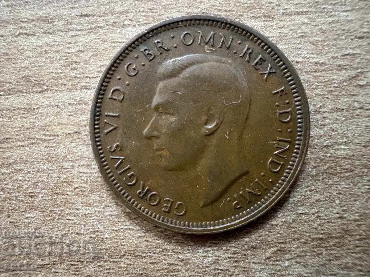 Австралия - 1/2 пени (1946) с цена 4.50 лв. | € 2.30 Австралия - 1/2 пени (1946) с цена 4.50 лв. | € 2.30