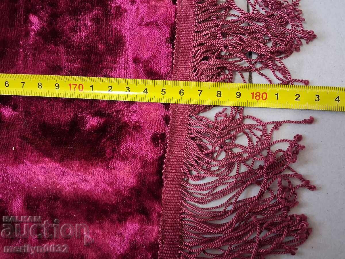 Παράδοση Πολύχρωμη κουβέρτα από βελούδο από την εποχή της Σοβιετικής Ένωσης (ΕΣΣΔ)