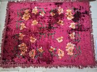 Colorful plush tablecloth from the Soviet era (USSR)