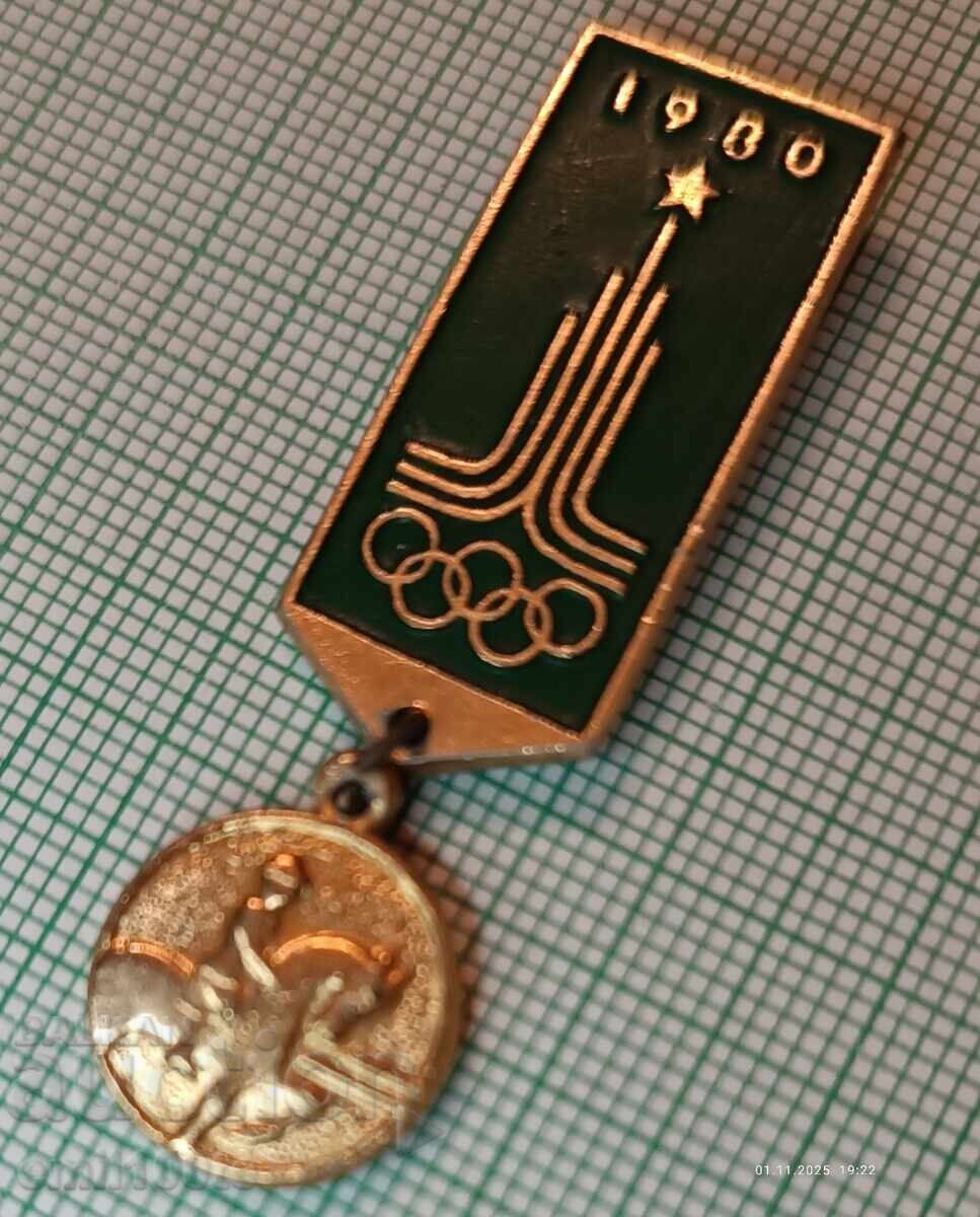 Значка- Олимпиадата Москва 1980 Конен спорт с цена 3.00 лв. | € 1.53