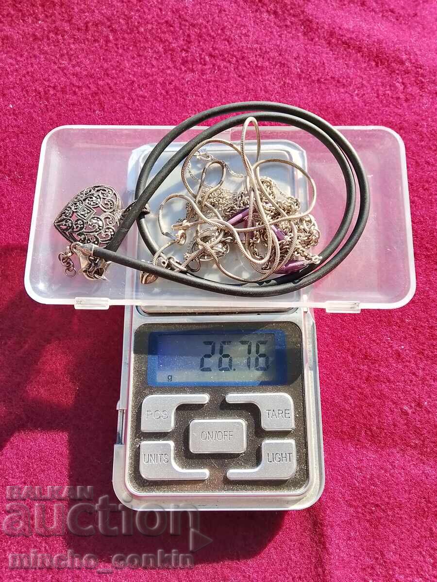 Collectible Silver Necklace Jewelry Chains - 6 Collectible Silver Necklace Jewelry Chains - 6