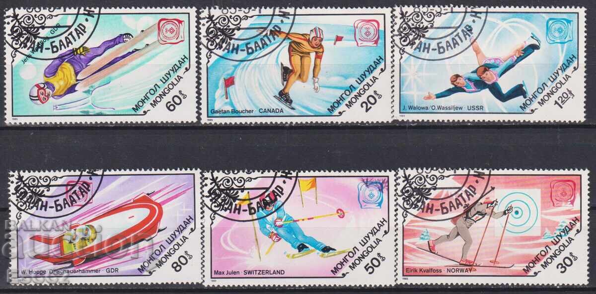 Stamped Stamps Sport Olympic Games Sarajevo 1984 Mongolia