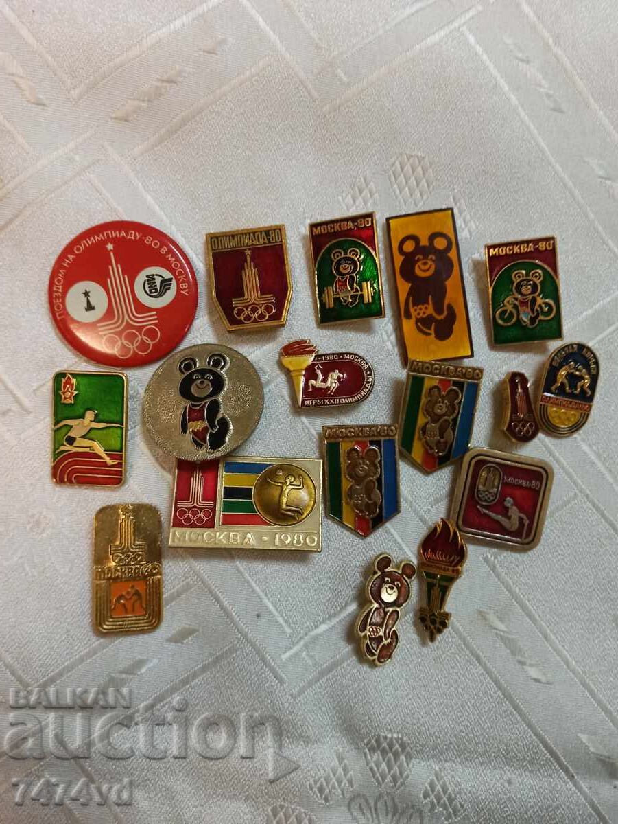 ЗНАЧКИ ОЛИМПИАДА,МИША ,ДР ЗНАЧКИ ОЛИМПИАДА,МИША ,ДР