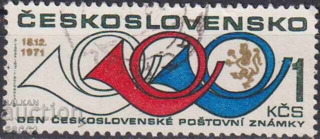 Σφραγισμένη γραμματόσημο Den σε γραμματόσημο 1971 από Τσεχοσλοβακία