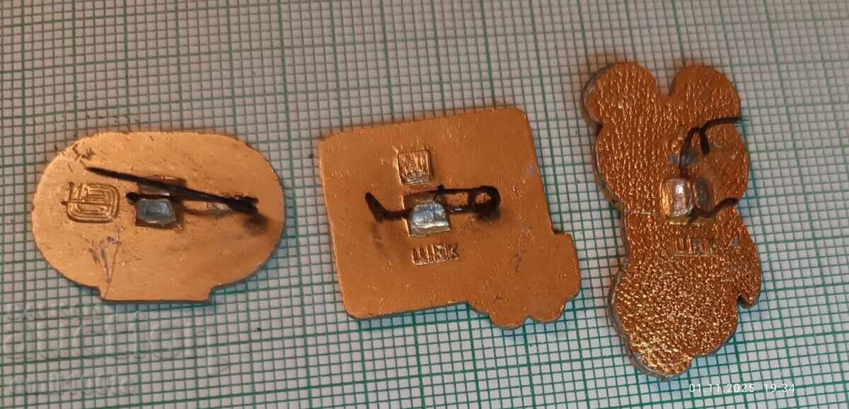 Σήματα 3 τμχ. Ολυμπιάδα Μόσχα 80 με σπασμένες καρφίτσες - 5