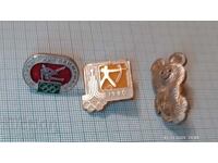 Σήματα 3 τμχ. Ολυμπιάδα Μόσχα 80 με σπασμένες καρφίτσες