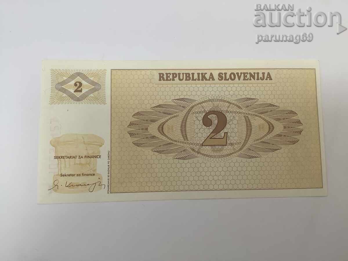 Slovenia 2 Tolar 1990 Year UNC with price 1.50 BGN | € 0.77