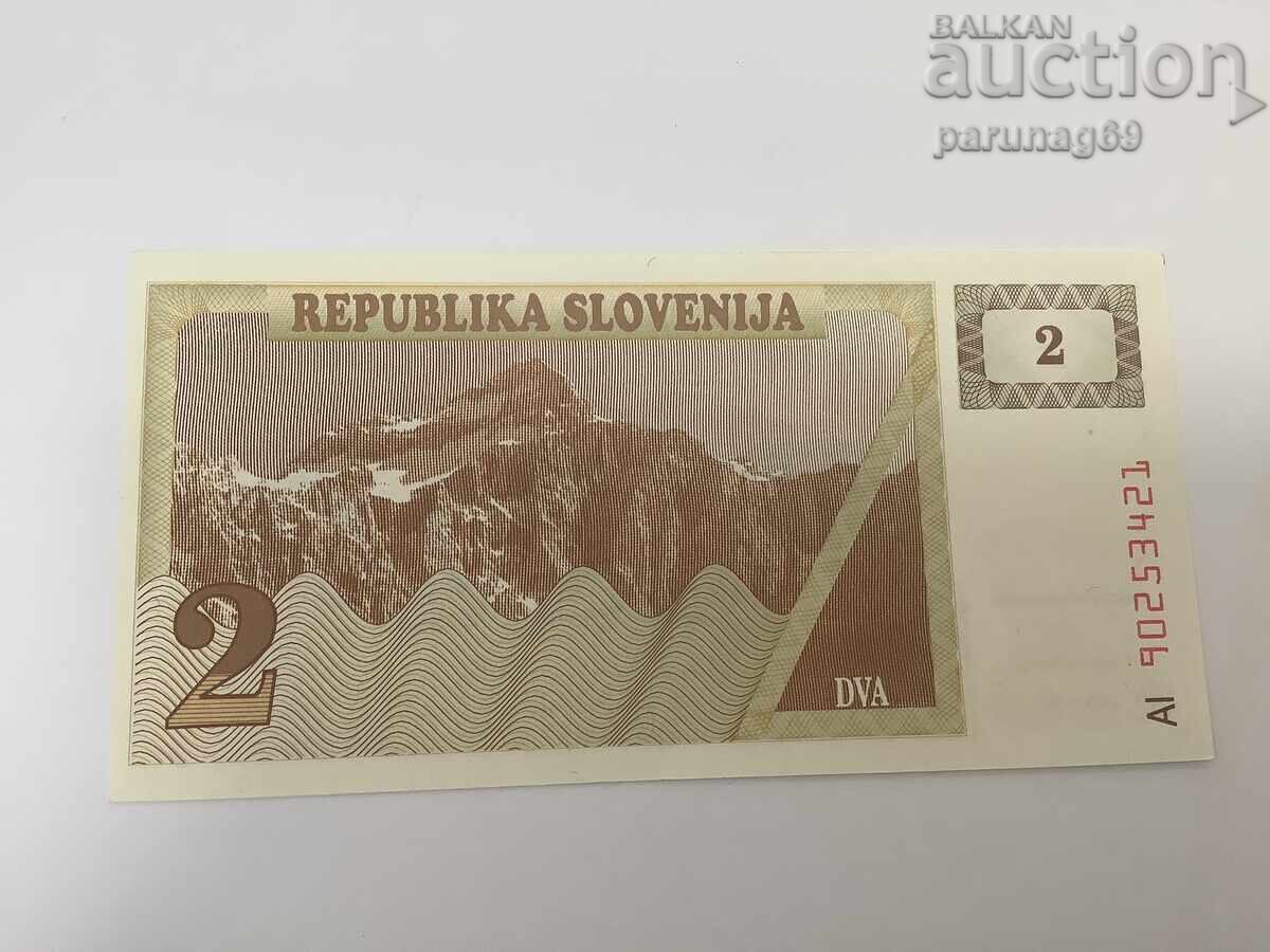 Slovenia 2 Tolar 1990 Year UNC