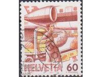 Клеймована марка Поща Самолет 1987 от Швейцария