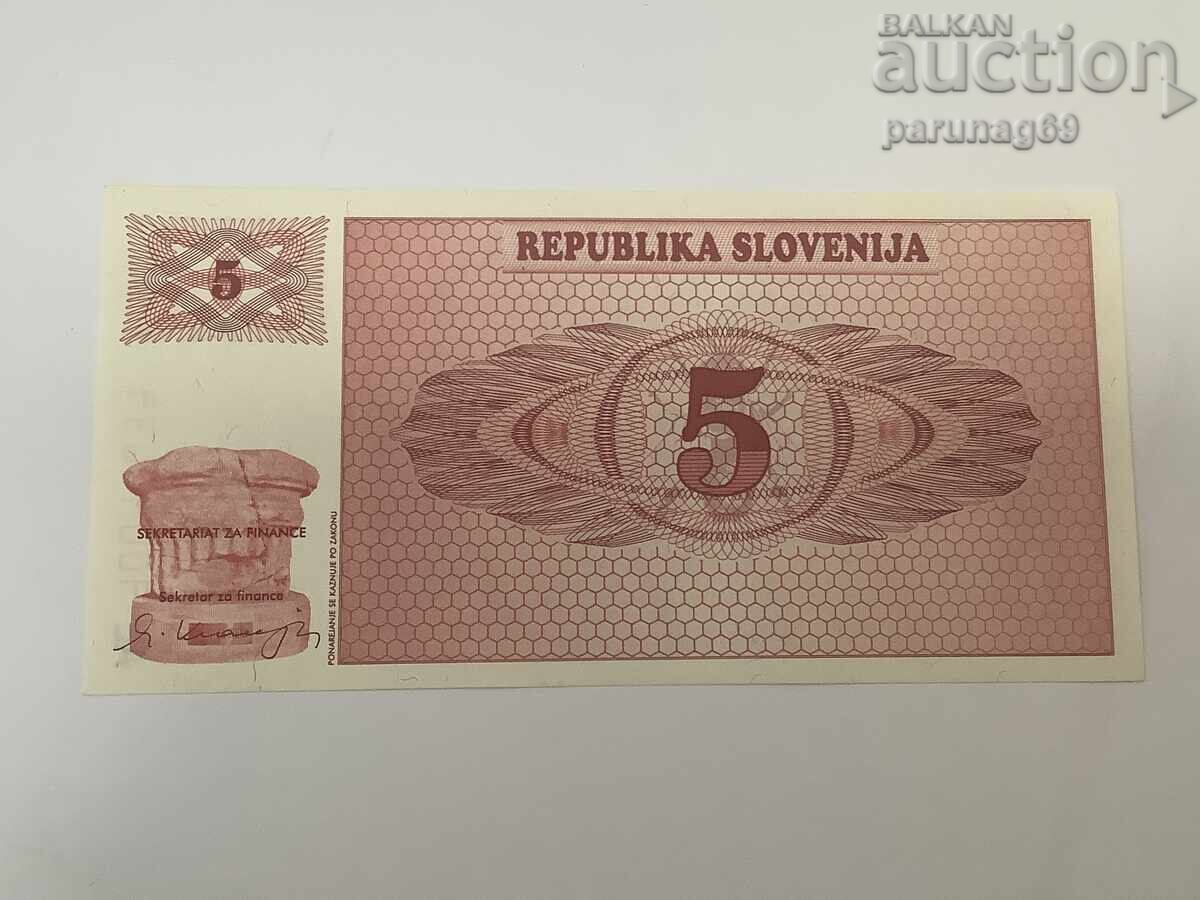 Slovenia 5 tolar 1990 godina UNC cu preț 1.50 BGN | € 0.77