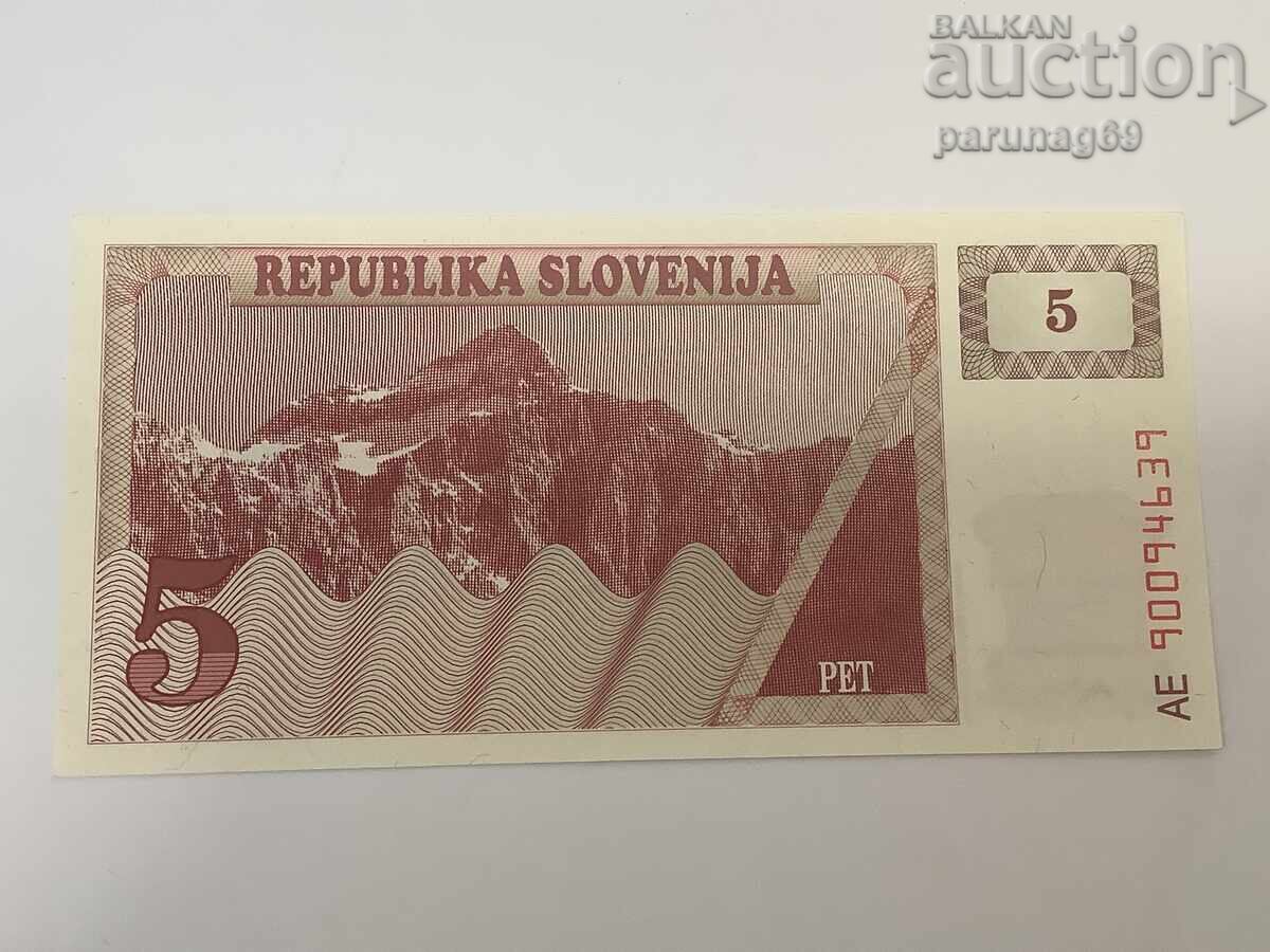 Slovenia 5 tolar 1990 godina UNC