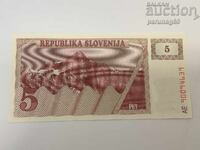 Slovenia 5 Tolar 1990 Year UNC