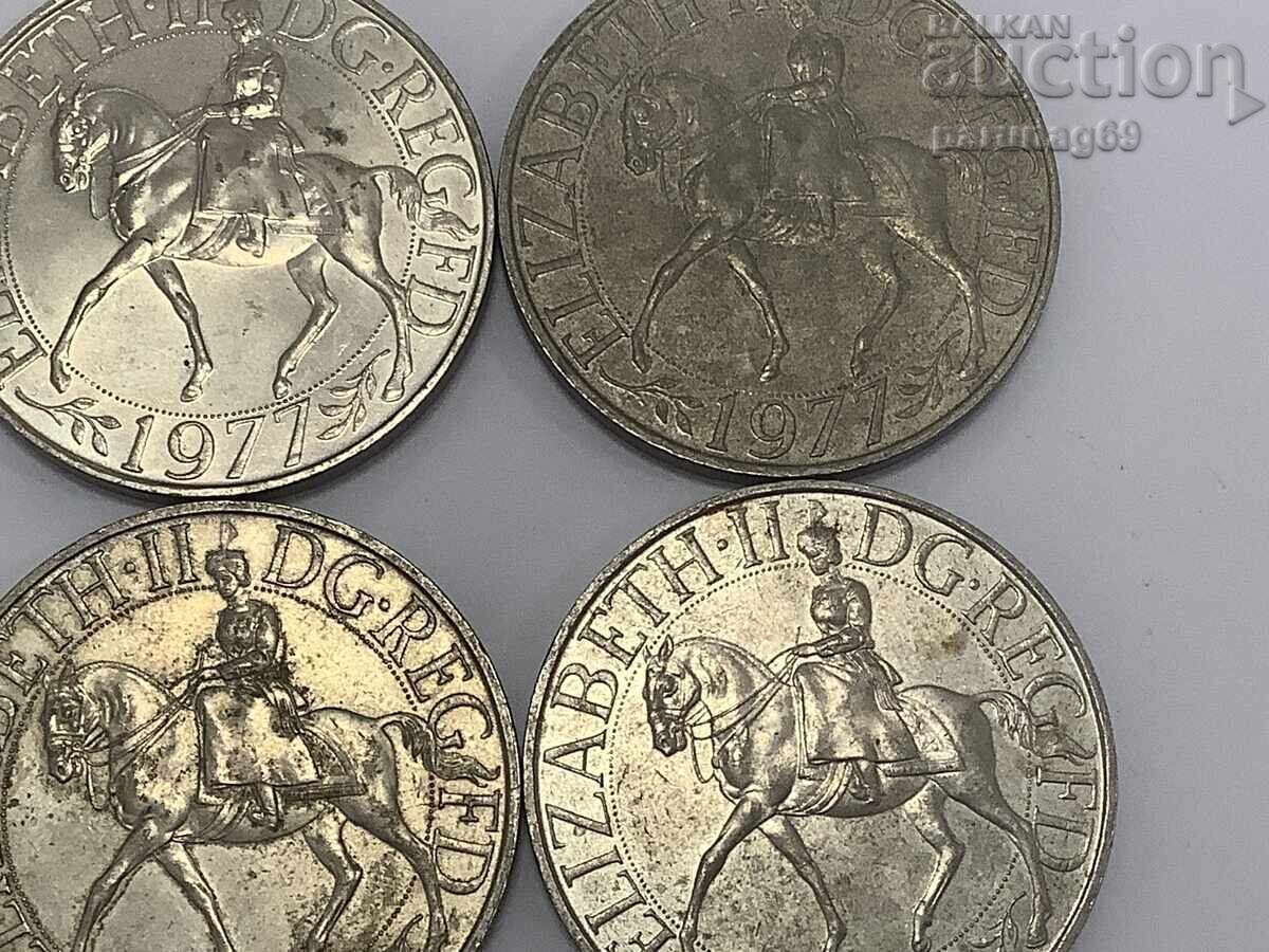 United Kingdom 25 Pence 1977 LOT 4 pieces with price 5.00 BGN | € 2.56