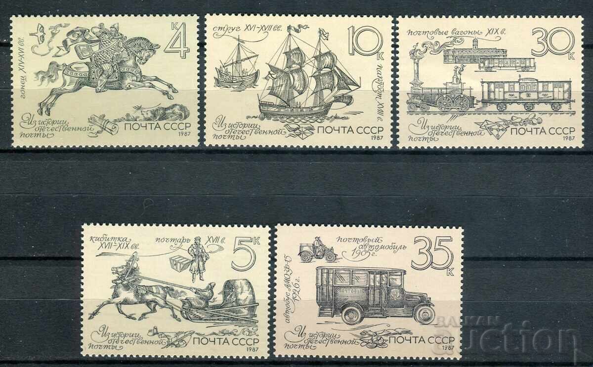 Σ.Σ.Σ.Ρ. 1987 ε. MnH - Ανακοινώσεις, ιστορία των ρωσικών ταχυδρομείων