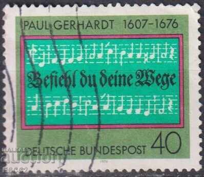Клеймована марка Музика Паул Герхард 1976 от Германия