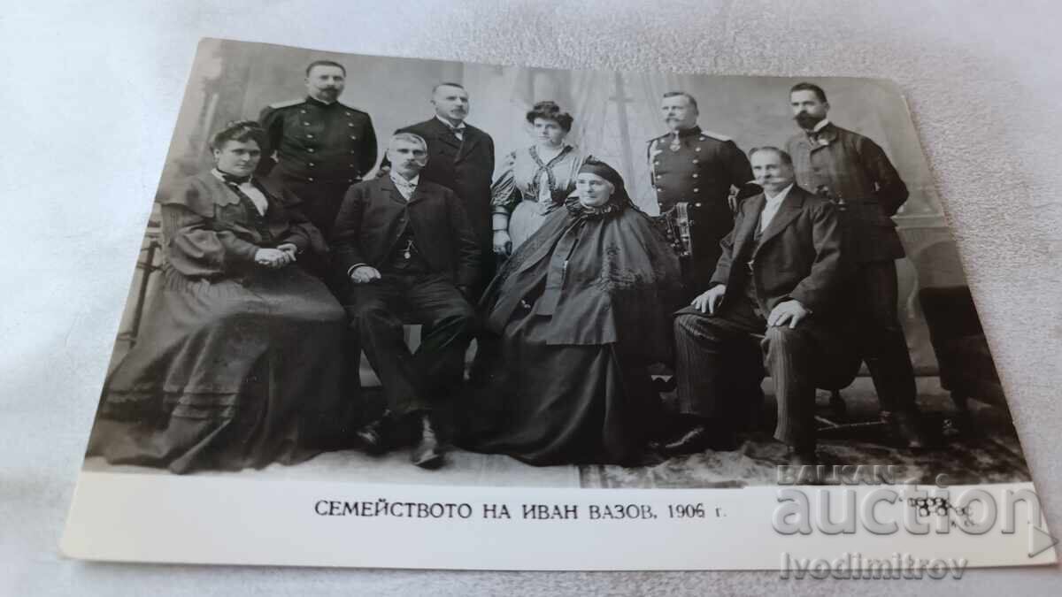 Carte poștală Familia lui Ivan Vazov 1906