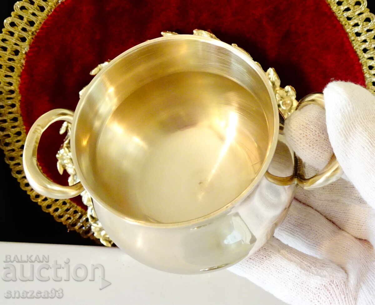 Χάλκινη ζαχαριέρα, Λουδοβίκος XVI, ανάγλυφο μαργαριταριού - 6