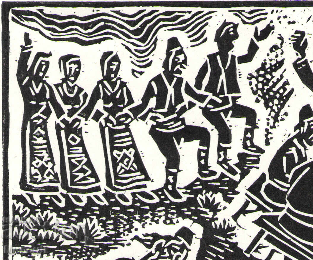 Livrarea Linogravură umoristică de Tihon Zarezan