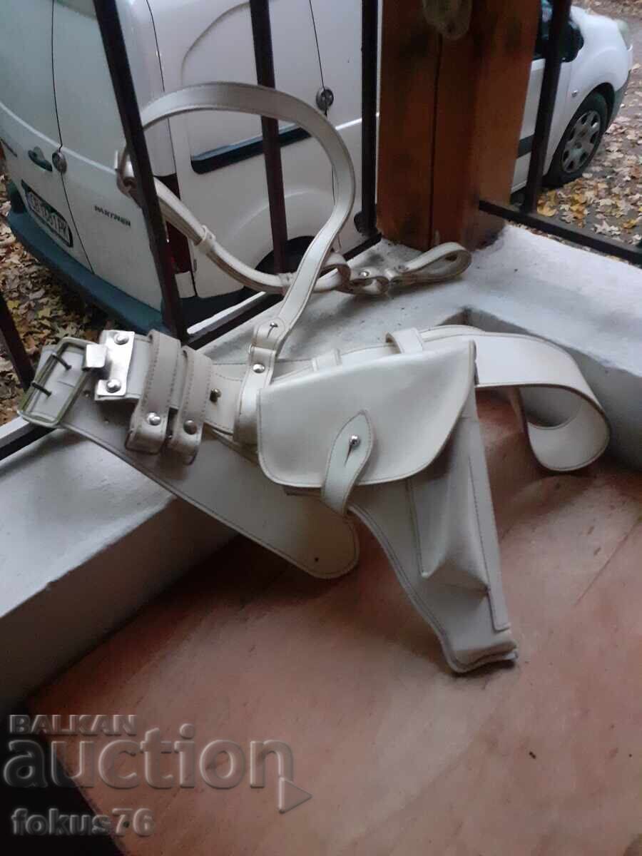 Δημοπρασία Παλαιός σοβιετικός αστυνομικός ιμάντας με πορτουπέι και θήκη