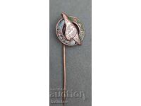 Vechi insignă de vânătoare 1947 bronz, email