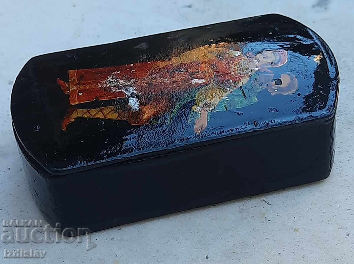 Delivery of Antique Russian Box, Lacquer Painting, Original