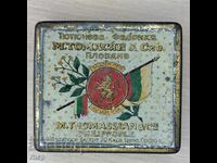 Tomasyan Golden Lion Metal Cigarette Box from the Kingdom of Bulgaria