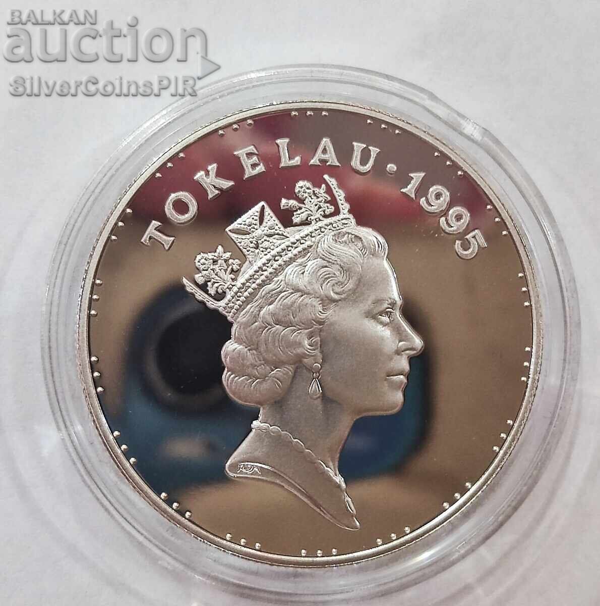 Auction Silver 5 Tala Birth of Prince Charles 1995 Tokelau Auction Silver 5 Tala Birth of Prince Charles 1995 Tokelau