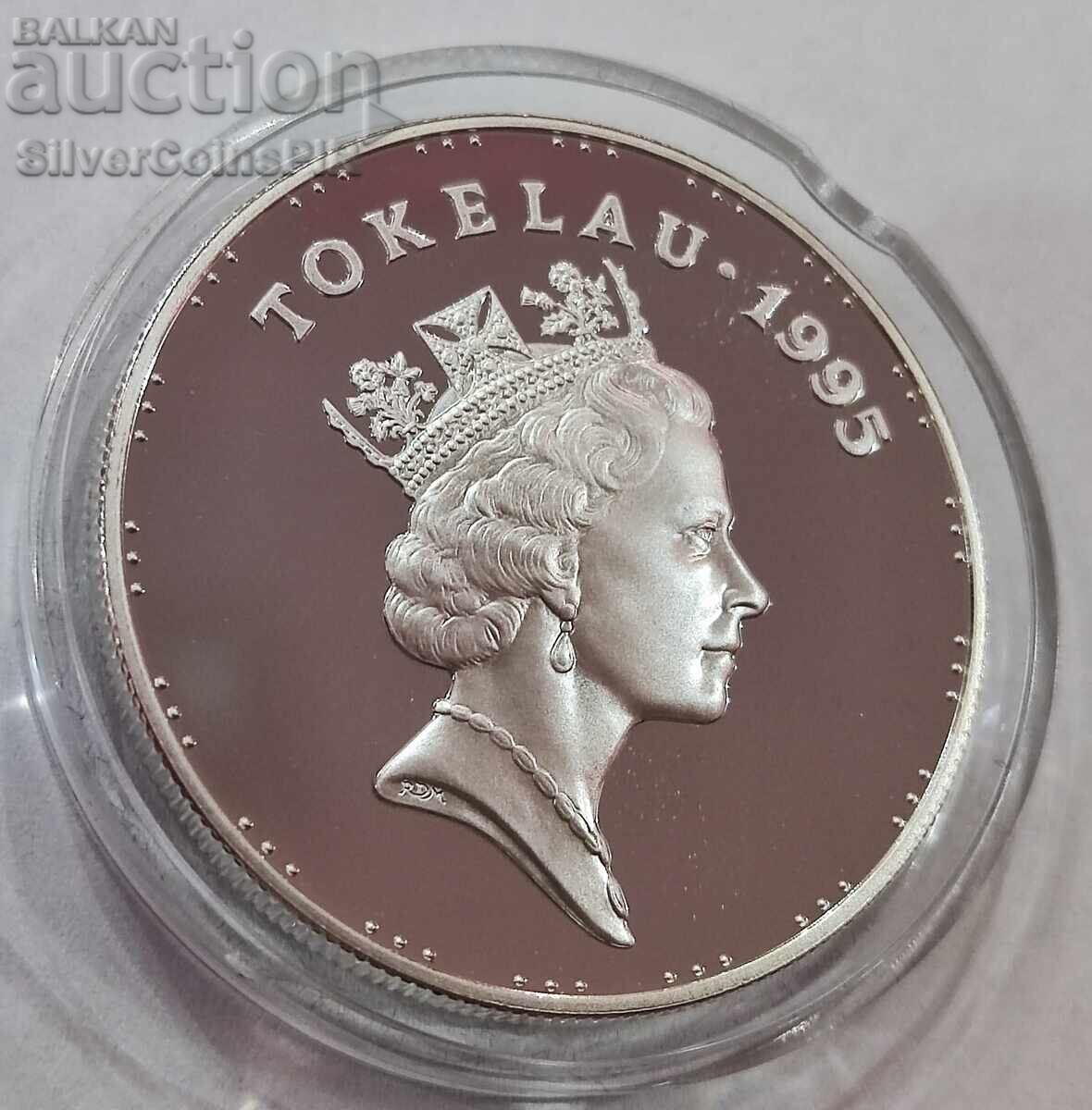 Silver 5 Tala Birth of Prince Charles 1995 Tokelau - 5 Silver 5 Tala Birth of Prince Charles 1995 Tokelau - 5