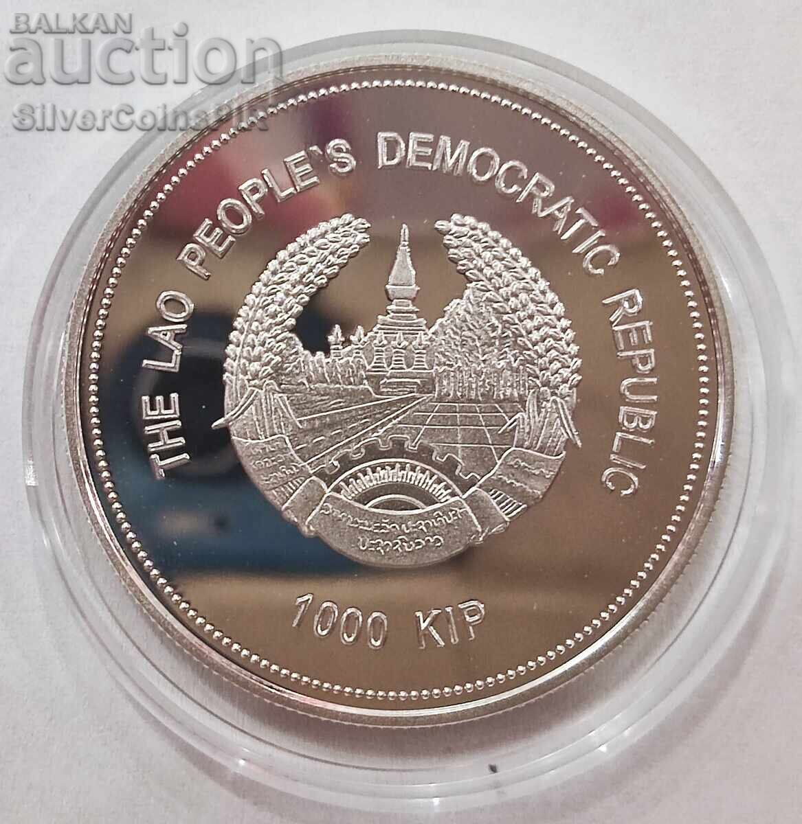 Δημοπρασία Ασημένιο 1000 Κιπ Ολυμπιάδα 2001 Λάος Δημοπρασία Ασημένιο 1000 Κιπ Ολυμπιάδα 2001 Λάος