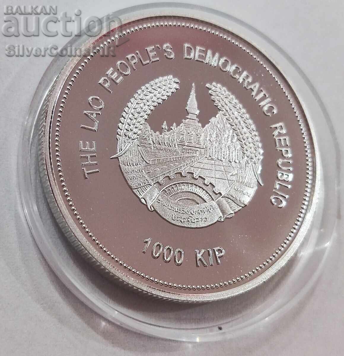 Παράδοση Ασημένιο 1000 Κιπ Ολυμπιάδα 2001 Λάος Παράδοση Ασημένιο 1000 Κιπ Ολυμπιάδα 2001 Λάος