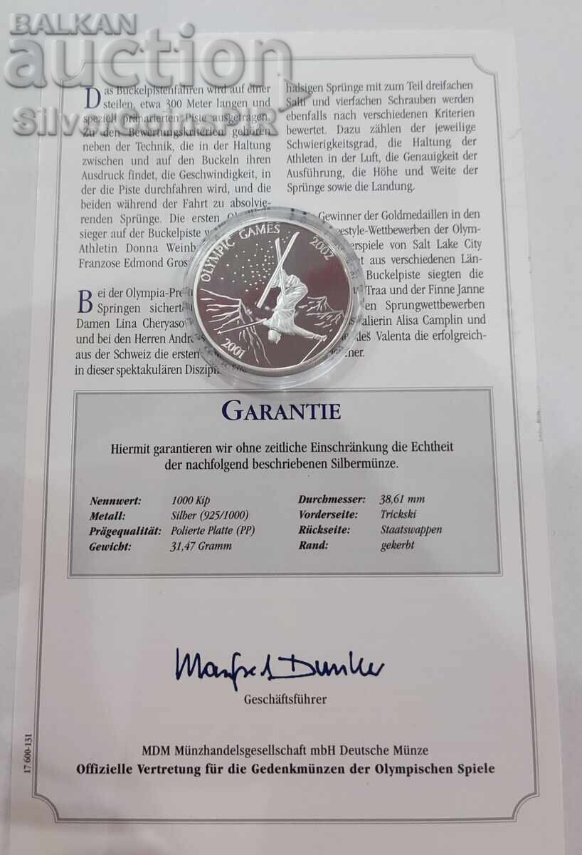 Ασημένιο 1000 Κιπ Ολυμπιάδα 2001 Λάος - 7 Ασημένιο 1000 Κιπ Ολυμπιάδα 2001 Λάος - 7