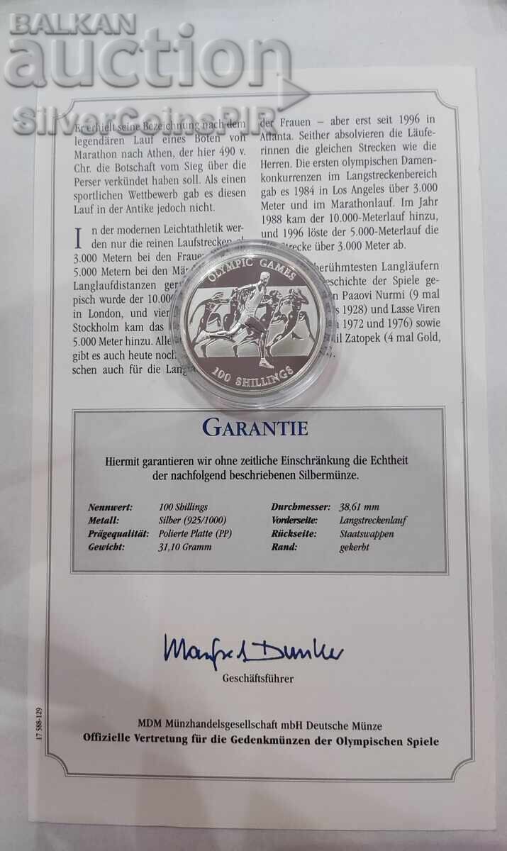 Δημοπρασία Ασημένιο 100 Σελίνια Ολυμπιάδα 2001 Σομαλία Δημοπρασία Ασημένιο 100 Σελίνια Ολυμπιάδα 2001 Σομαλία