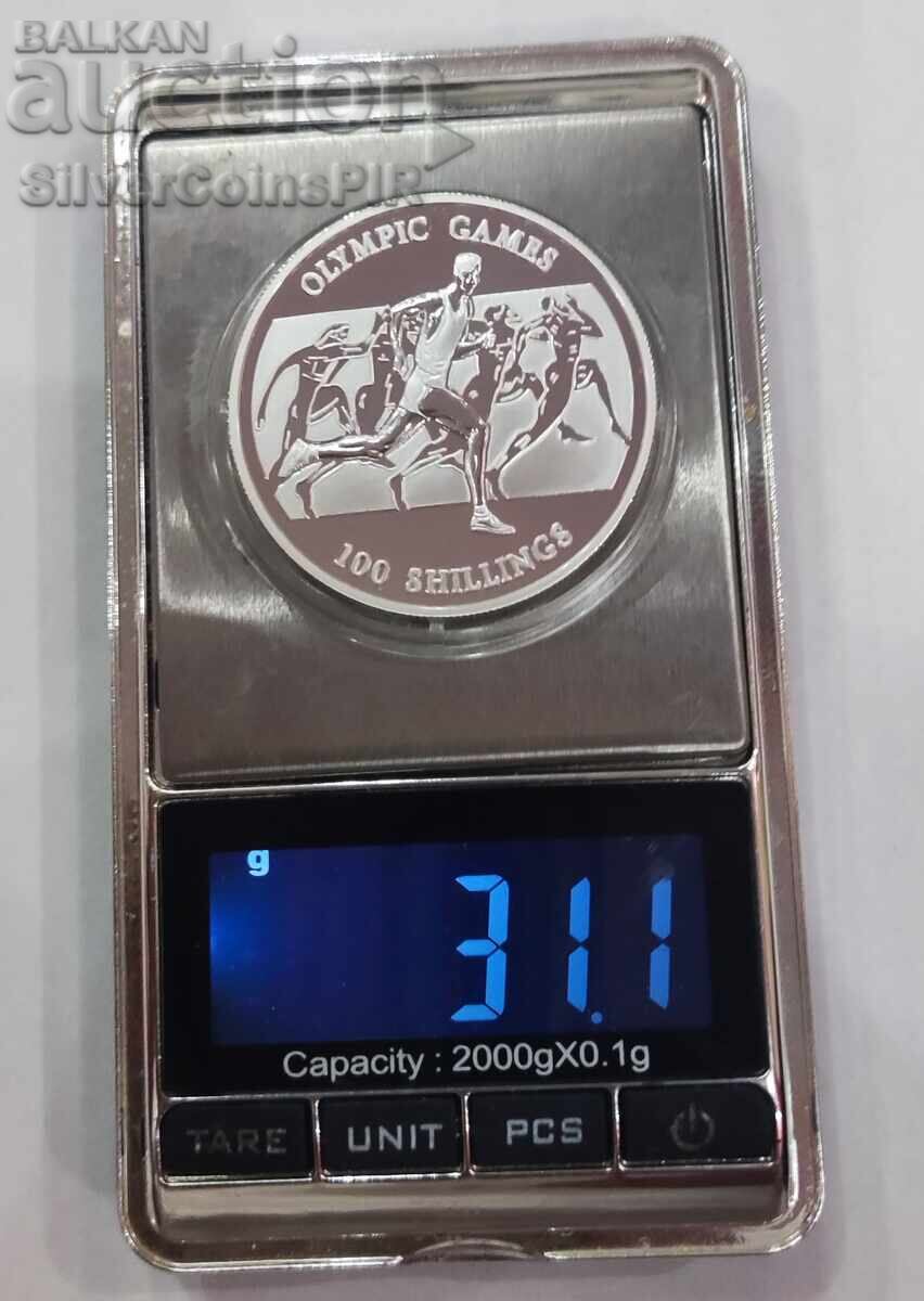 Παράδοση Ασημένιο 100 Σελίνια Ολυμπιάδα 2001 Σομαλία Παράδοση Ασημένιο 100 Σελίνια Ολυμπιάδα 2001 Σομαλία