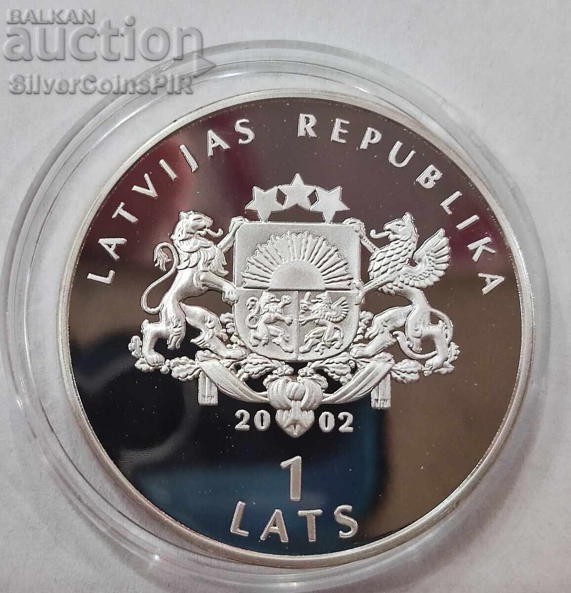Auction  Silver 1 Lat Olympics 2002 Latvia