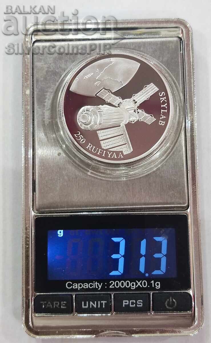 Silver 250 Rufiyaa Skylab 1993 Maldives - 5 Silver 250 Rufiyaa Skylab 1993 Maldives - 5