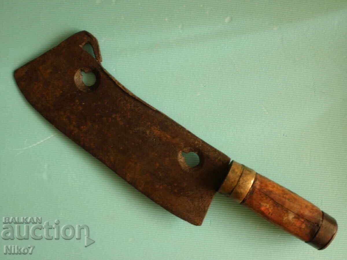 Old, hand-forged cleaver Old, hand-forged cleaver