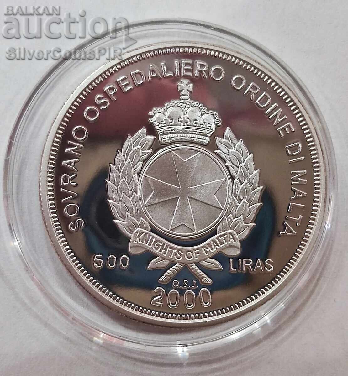 Auction Silver 500 Lira Ship 2000 Malta Auction Silver 500 Lira Ship 2000 Malta