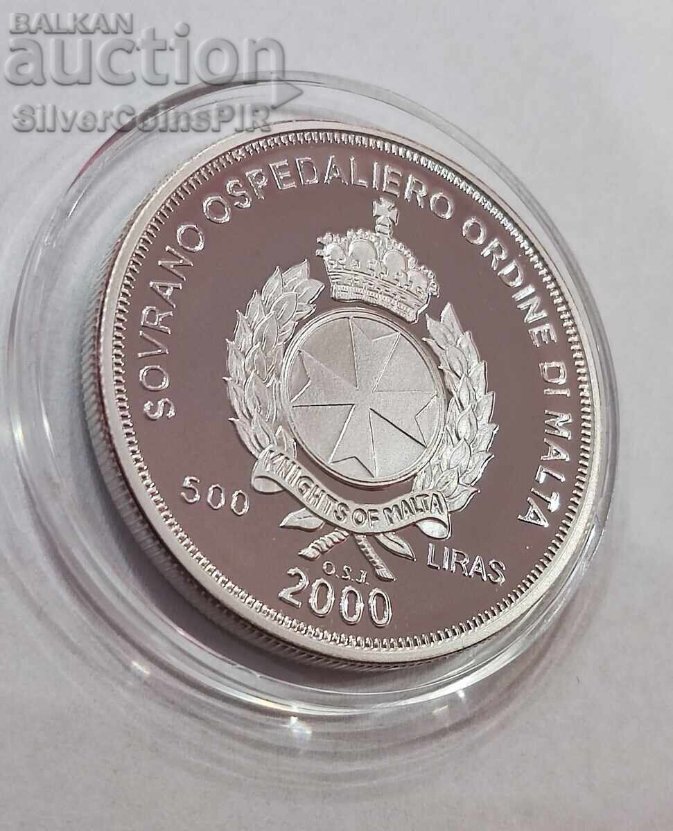 Delivery of Silver 500 Lira Ship 2000 Malta Delivery of Silver 500 Lira Ship 2000 Malta