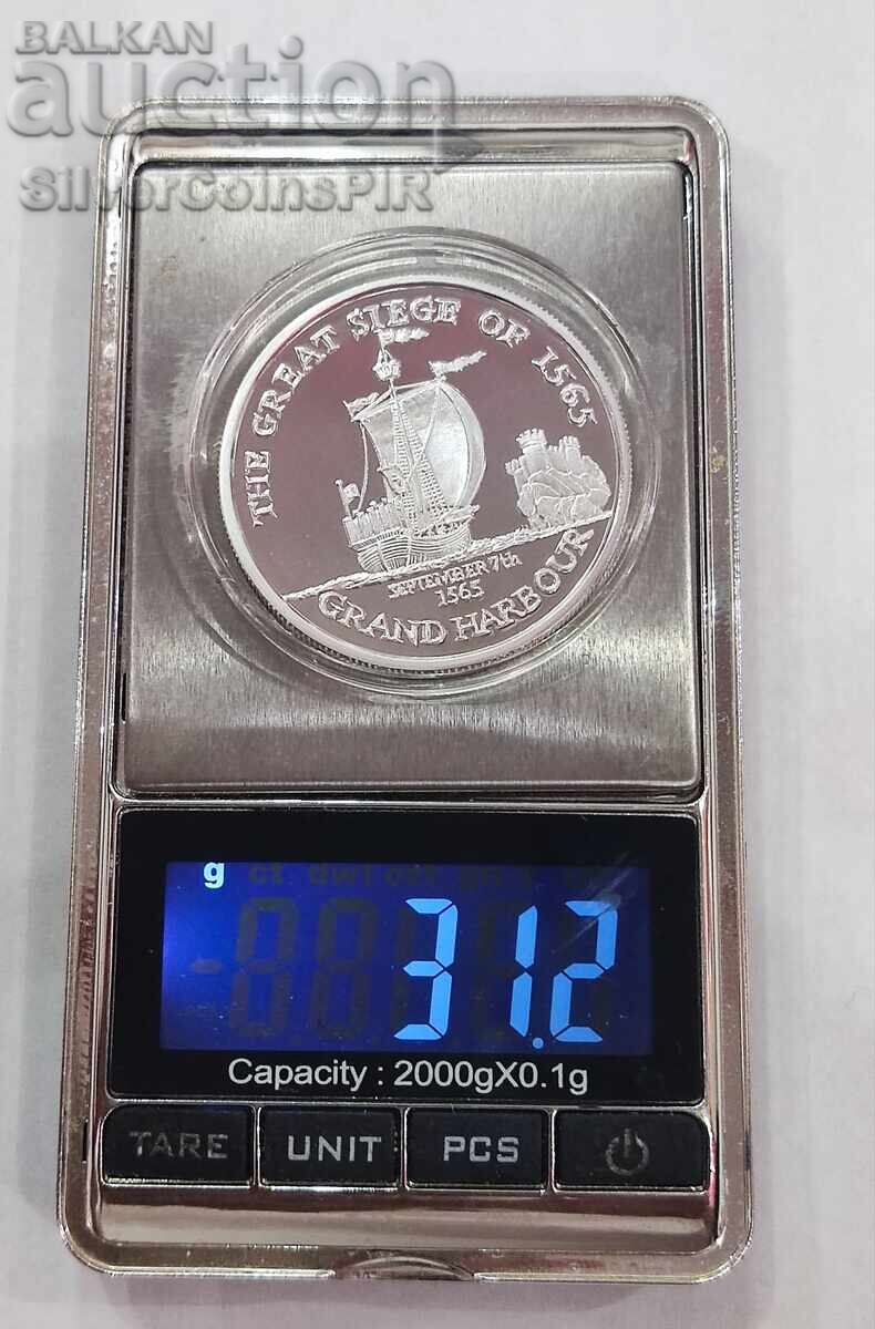 Silver 500 Lira Ship 2000 Malta - 6 Silver 500 Lira Ship 2000 Malta - 6