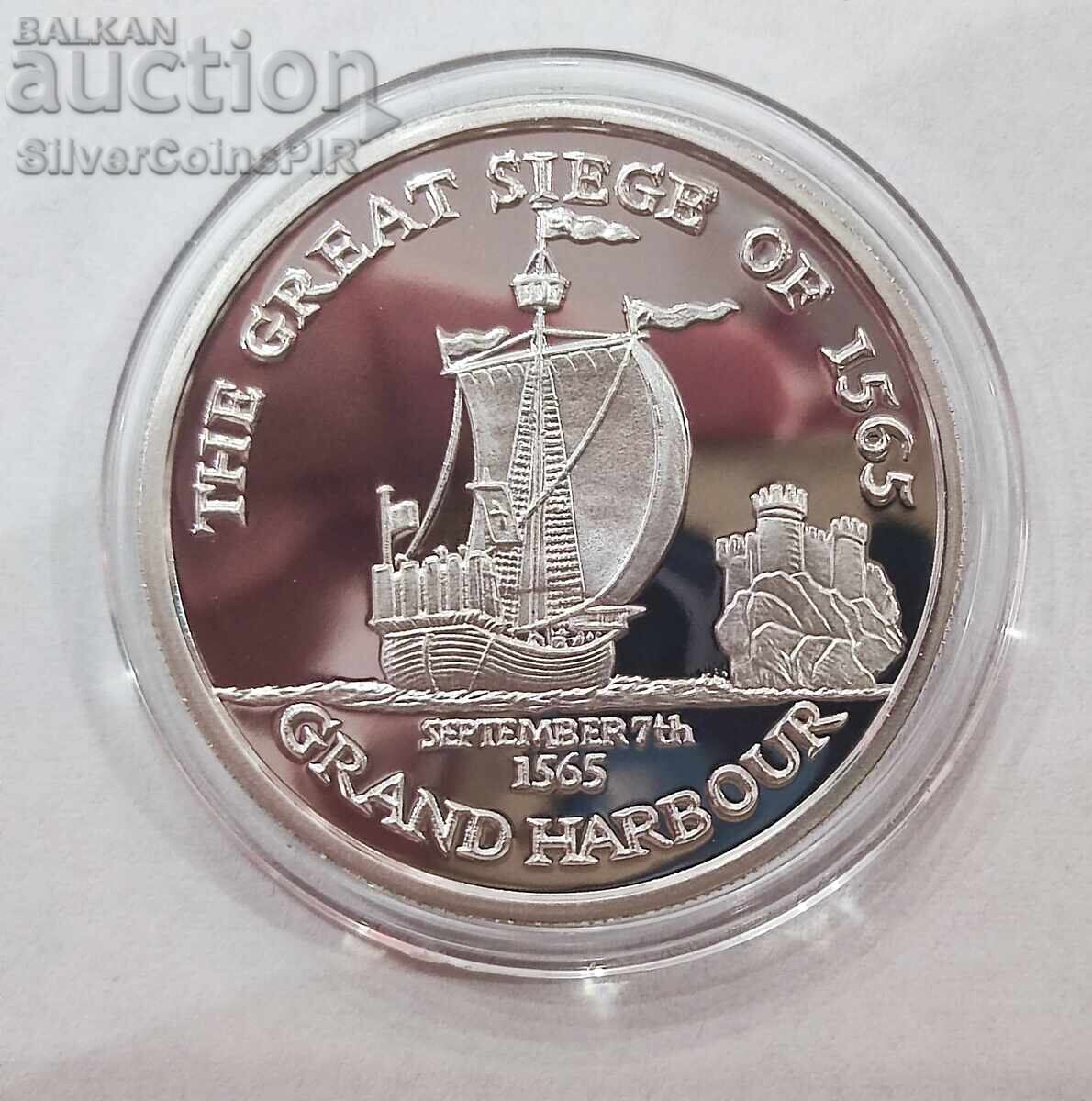 Silver 500 Lira Ship 2000 Malta Silver 500 Lira Ship 2000 Malta